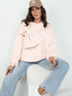 Bluzy Damskie>Dstreet Bluza damska oversize BOWLOOP brzoskwiniowa BY1261