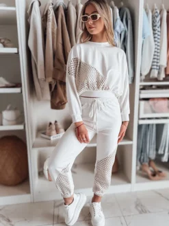 Bluzy Damskie>Dstreet Bluza damska oversize masełko ELEGRA ecru RY2795