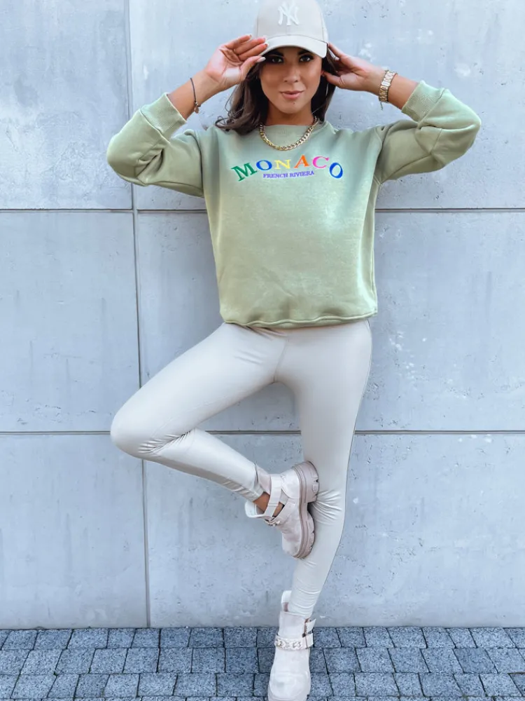 Bluzy Damskie>Dstreet Bluza damska oversize MONACO ciemnozielona BY1233