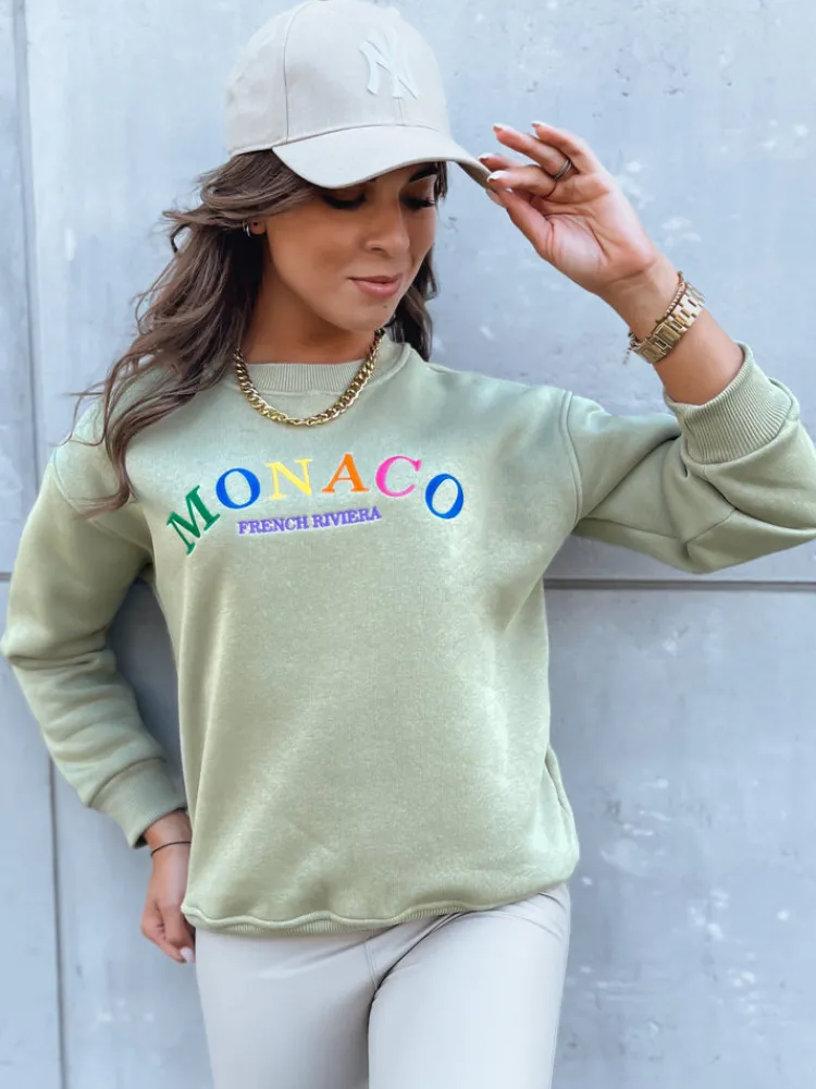 Bluzy Damskie>Dstreet Bluza damska oversize MONACO ciemnozielona BY1233