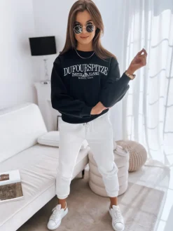 Bluzy Damskie>Dstreet Bluza damska oversize MONTE ROSA czarna BY1157