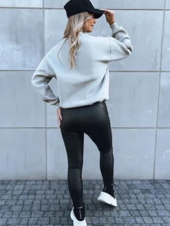 Bluzy Damskie>Dstreet Bluza damska oversize NEVER szara BY1230