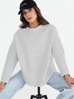 Bluzy Damskie>Dstreet Bluza damska oversize PEILLE biała RY2364