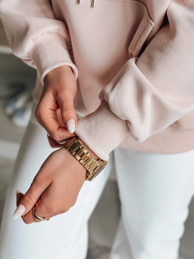 Bluzy Damskie>Dstreet Bluza damska oversize z kapturem MINMIN LOVE różowa BY1494