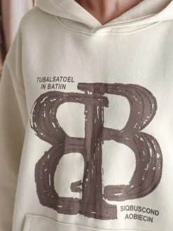 Bluzy Damskie>Dstreet Bluza damska oversize z kapturem LITESSO beżowa BY1418