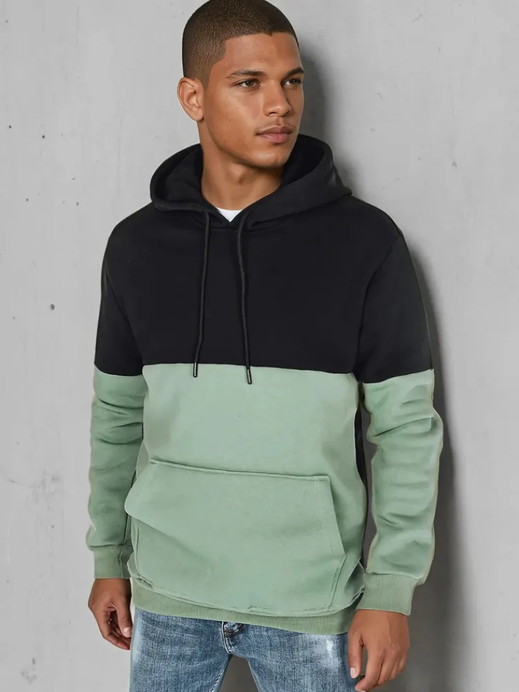 Bluzy Męskie>Dstreet Bluza męska basic z kapturem czarna BX5879