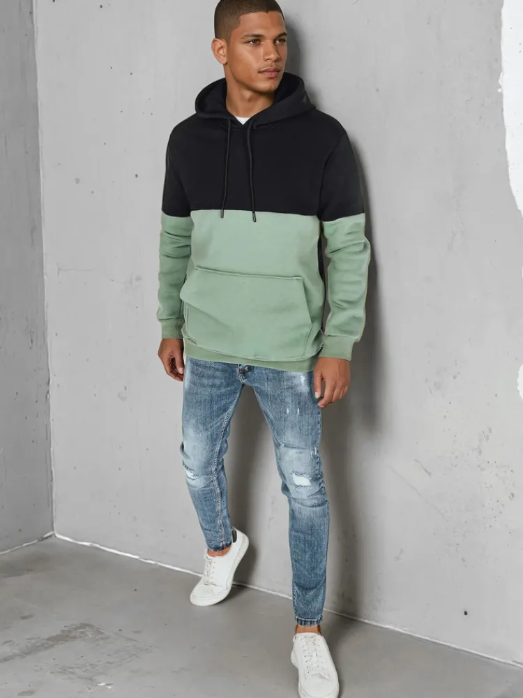 Bluzy Męskie>Dstreet Bluza męska basic z kapturem czarna BX5879