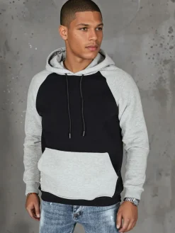 Bluzy Męskie>Dstreet Bluza męska basic z kapturem czarna BX5889