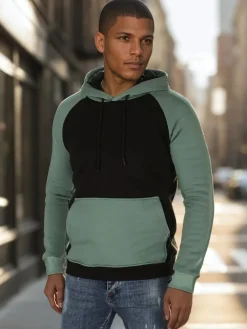 Bluzy Męskie>Dstreet Bluza męska basic z kapturem czarna BX5896