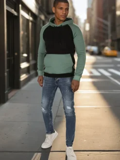 Bluzy Męskie>Dstreet Bluza męska basic z kapturem czarna BX5896