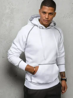 Bluzy Męskie>Dstreet Bluza męska biała BX5516