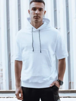 Bluzy Męskie>Dstreet Bluza męska biała BX5672