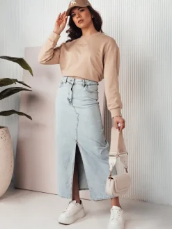 Bluzy Damskie>Dstreet Bluza oversize damska AWIOL kremowa BY1274