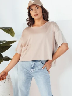 Bluzki Damskie>Dstreet Bluzka damska ARRIWA beżowa RY2510