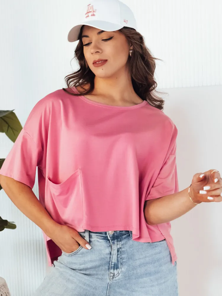 Bluzki Damskie>Dstreet Bluzka damska ARRIWA różowa RY2508