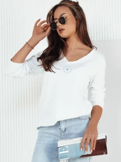 Bluzki Damskie>Dstreet Bluzka damska AZUER biała RY2447