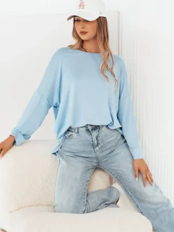 Bluzki Damskie>Dstreet Bluzka damska BAFINA błękitna RY2454