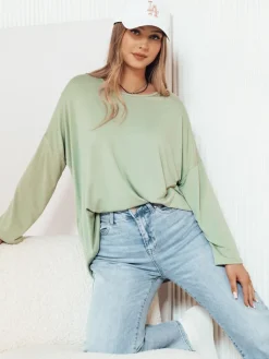 Bluzki Damskie>Dstreet Bluzka damska BAFINA zielona RY2455