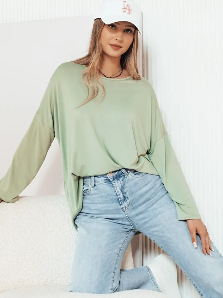 Bluzki Damskie>Dstreet Bluzka damska BAFINA zielona RY2455