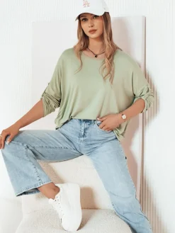 Bluzki Damskie>Dstreet Bluzka damska BAFINA zielona RY2455