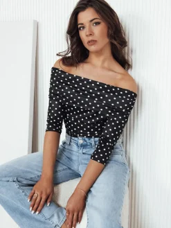 Bluzki Damskie>Dstreet Bluzka damska hiszpanka BLISSE czarna RY2512