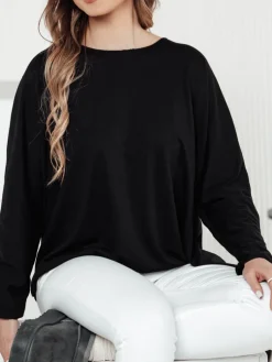 Bluzki Damskie>Dstreet Bluzka damska LOOSEFEMME oversize z wisiorkiem z czarna RY2705