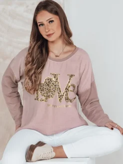 Bluzki Damskie>Dstreet Bluzka damska one size LOVEGLOW różowa RY2699