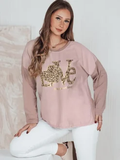 Bluzki Damskie>Dstreet Bluzka damska one size LOVEGLOW różowa RY2699