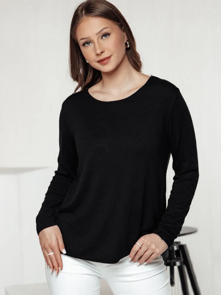 Bluzki Damskie>Dstreet Bluzka damska one size LUCERIA z wisiorkiem czarna RY2674