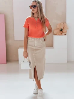 Bluzki Damskie>Dstreet Bluzka damska one size prążkowana KISS LOOK różowa RY2838