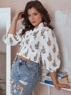 Koszule Damskie|Bluzki Damskie>Dstreet Bluzka damska ORMIAN biała DY0370