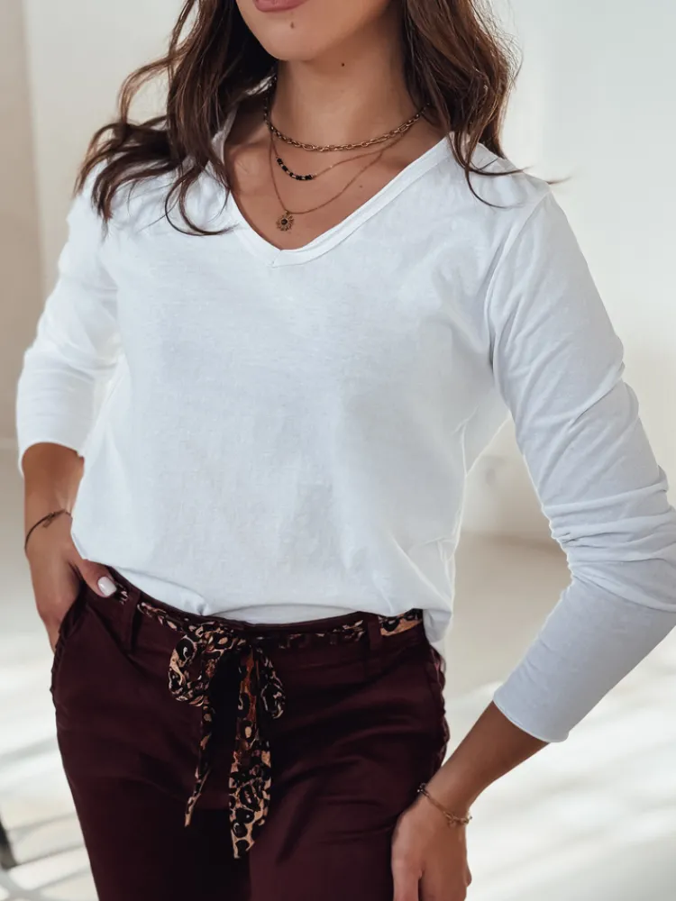 Bluzki Damskie>Dstreet Bluzka damska oversize VAVLSTYLES gładka biała RY2687