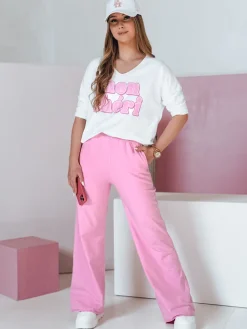 Bluzki Damskie>Dstreet Bluzka damska oversize z nadrukiem CHERINO biała RY2902