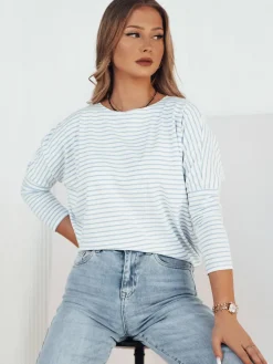 Bluzki Damskie>Dstreet Bluzka damska w paski APRICALE biała RY2371