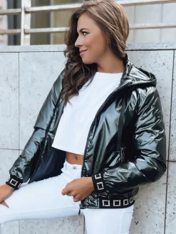 Kurtki Damskie>Dstreet Bomberka damska BOMBESS zielona TY4914