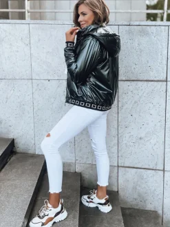 Kurtki Damskie>Dstreet Bomberka damska z kapturem DEMETER zielona TY3786