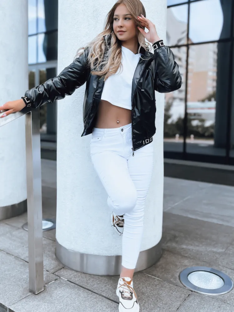 Kurtki Damskie>Dstreet Bomberka damska z kapturem DEMETER czarna TY3788