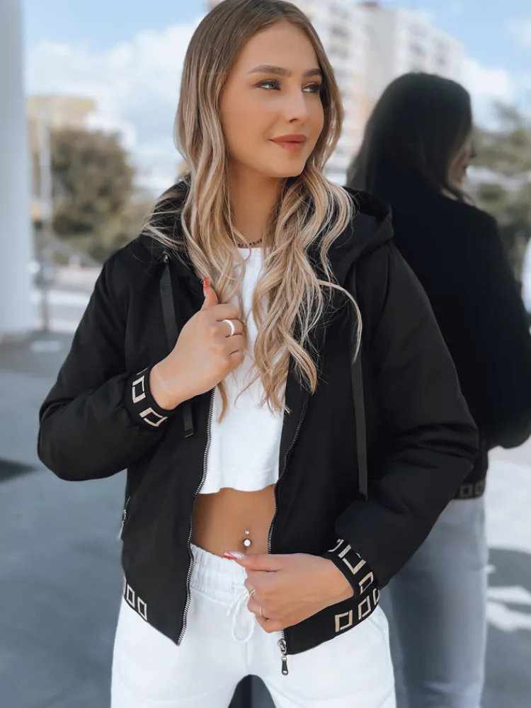 Kurtki Damskie>Dstreet Bomberka damska z kapturem SELENE czarna TY3751