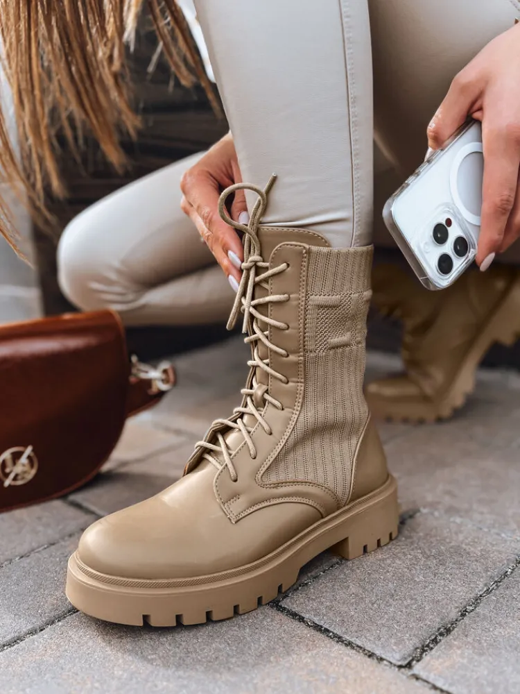 Botki>Dstreet Botki damskie CALLA khaki ZY0381