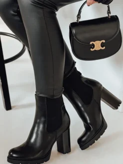 Botki>Dstreet Botki damskie CHICMOVE na obcasie czarne ZY0578