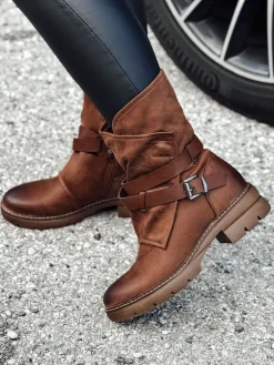 Botki>Dstreet Botki damskie CORALIA na platformie kamelowe ZY0564