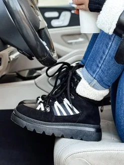 Botki>Dstreet Botki damskie COZYLOFT ocieplane trekkingowe czarne ZY0555