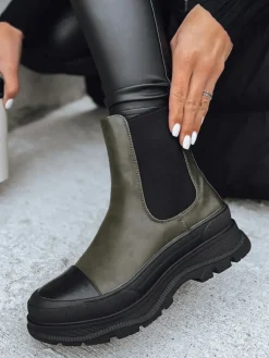 Botki>Dstreet Botki damskie DENTAR zielone ZY0411