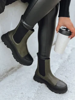 Botki>Dstreet Botki damskie DENTAR zielone ZY0411