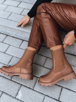 Botki>Dstreet Botki damskie FIRA brązowe ZY0380