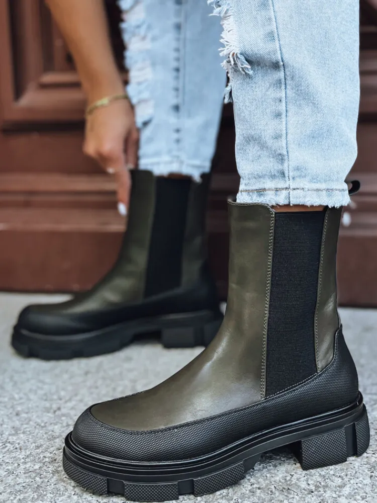 Botki>Dstreet Botki damskie FROSTFALL zielone ZY0354