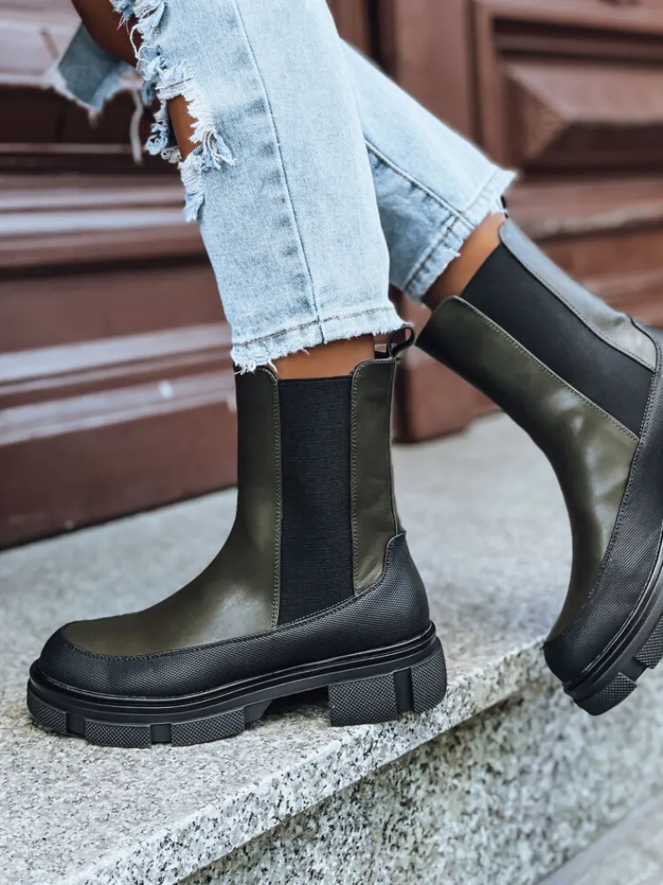 Botki>Dstreet Botki damskie FROSTFALL zielone ZY0354