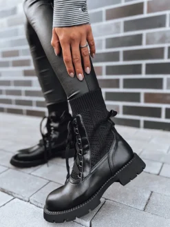Kozaki|Botki>Dstreet Botki damskie HOLLYHOCK czarne ZY0373