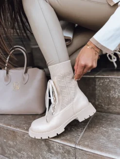 Kozaki|Botki>Dstreet Botki damskie HOLLYHOCK jasnobeżowe ZY0370