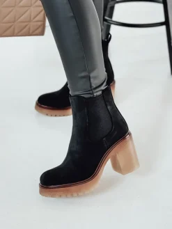 Botki>Dstreet Botki damskie ICONISET na obsacie czarne ZY0518